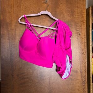 Vibrant Pink Strappy Bikini